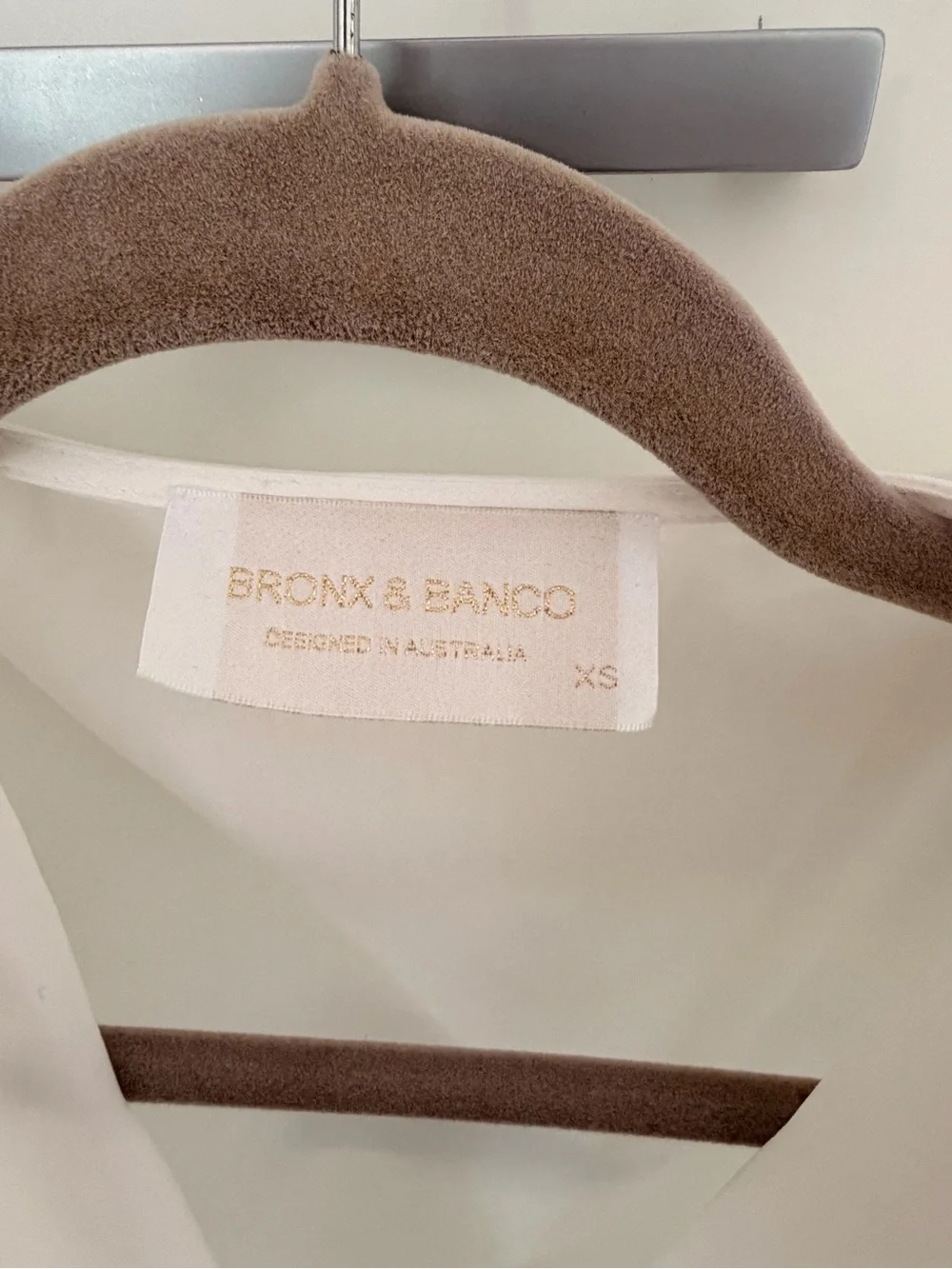 Bronx and Banco Ivory Plunge V-Neck Top